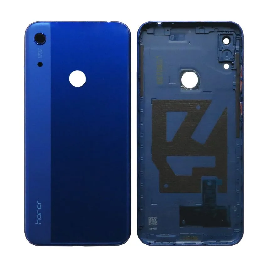 Корпус Huawei Original Quality для Honor 8A со стеклом камеры и боковыми кнопками синий.