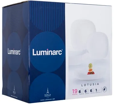 Сервис Luminarc 19 предметов закаленное стекло белое для 6 человек