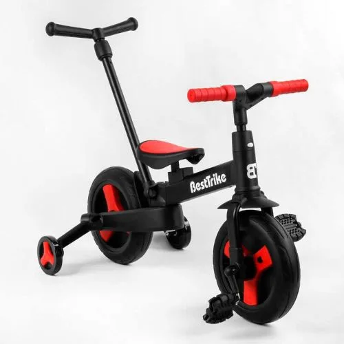 Велосипед-трансформер BestTrike с родительской ручкой и съемными педалями для детей колеса PU 10 дюймов