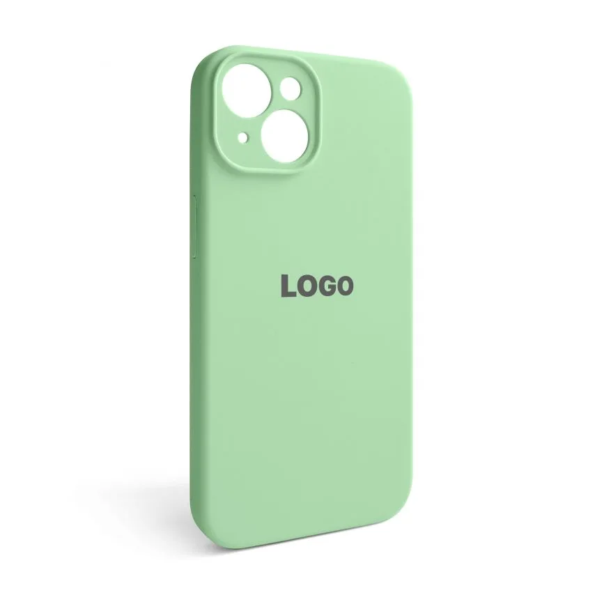 Чохол Silicone Case для Apple iPhone 14 силіконовий закрита камера салатовий