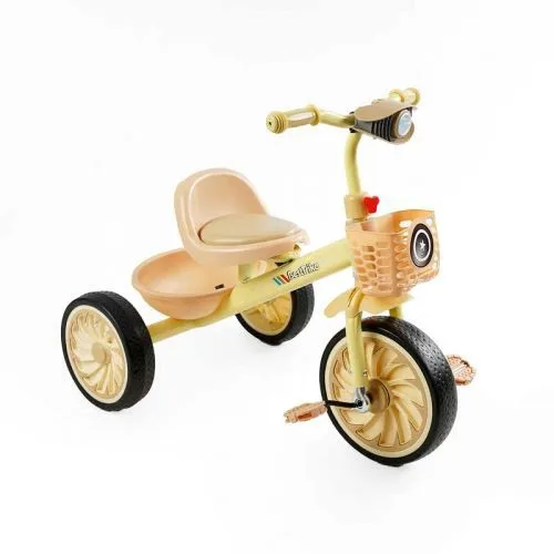 Велосипед триколісний Best Trike для дітей з кошиками та світлом для прогулянок.