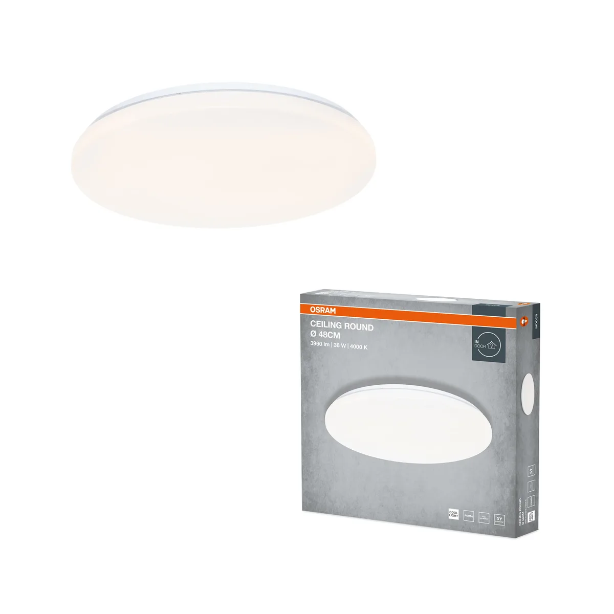 Світильник стельовий OSRAM LED 36Вт Ø480 мм Нейтральний 4000K