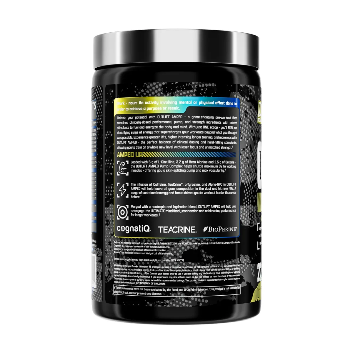 Nutrex Outlift Amped передтренувальний порошок 449,1 г Смак голубики лимонаду