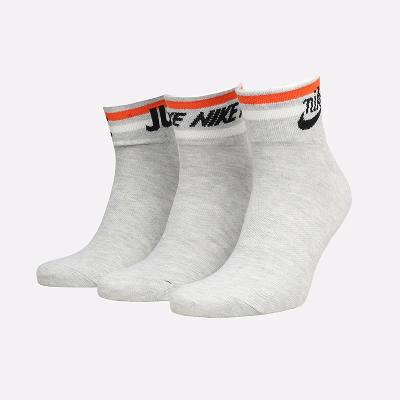 Шкарпетки Nike поліестер 38-42 сірі 3 пари