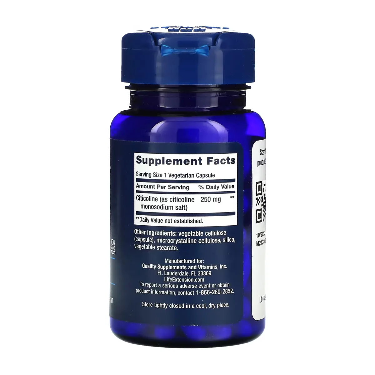 Цитиколин Life Extension 60 капсул Без ГМО