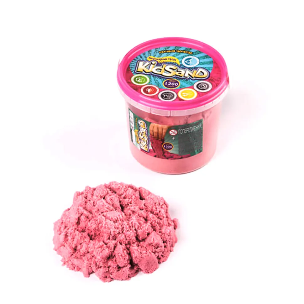 Кінетичний пісок Danko Toys 1200 гр Пластикова упаковка Рожевий