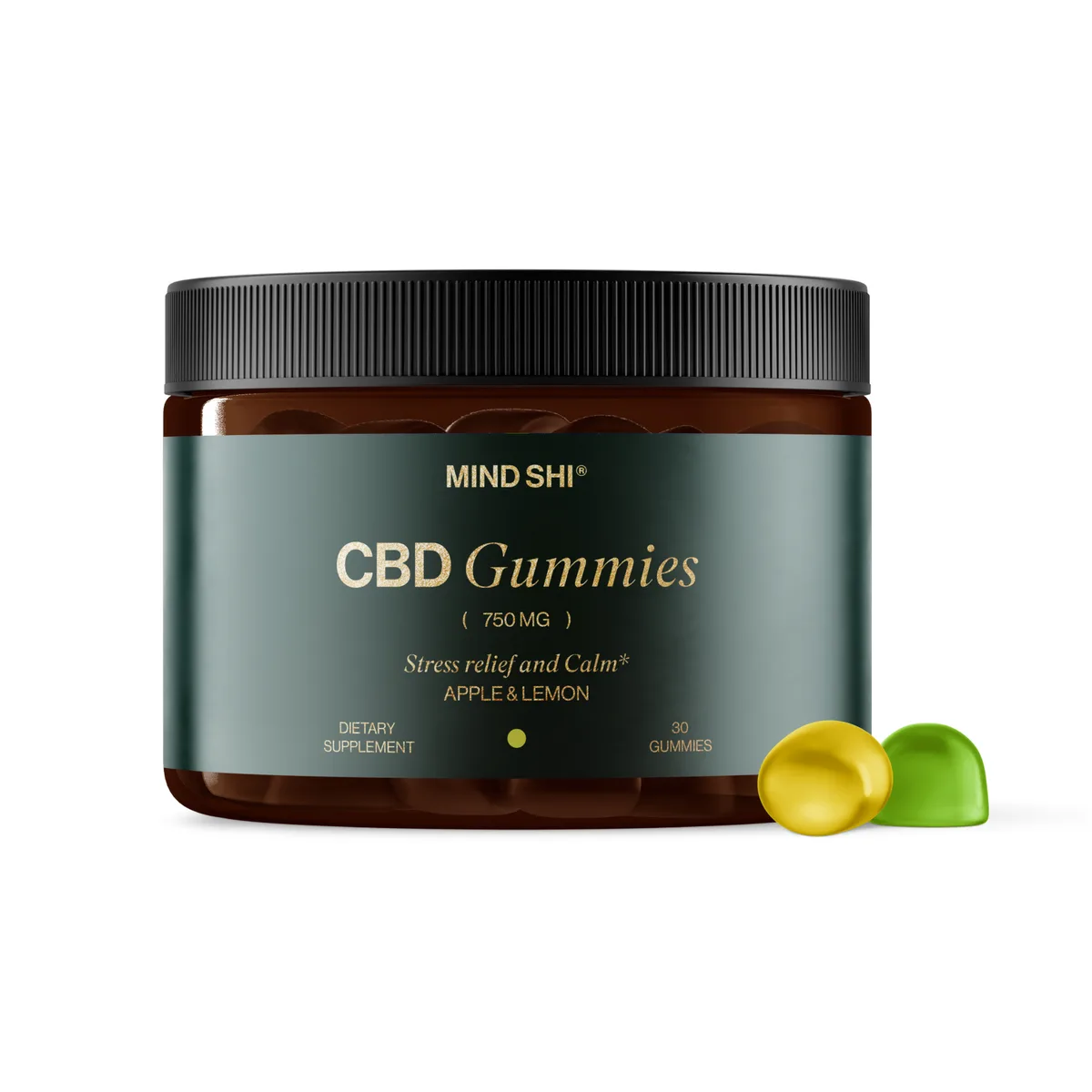CBD Gummies Full Spectrum 750 mg Mind Shi Веганские 30 шт Яблоко Лимон