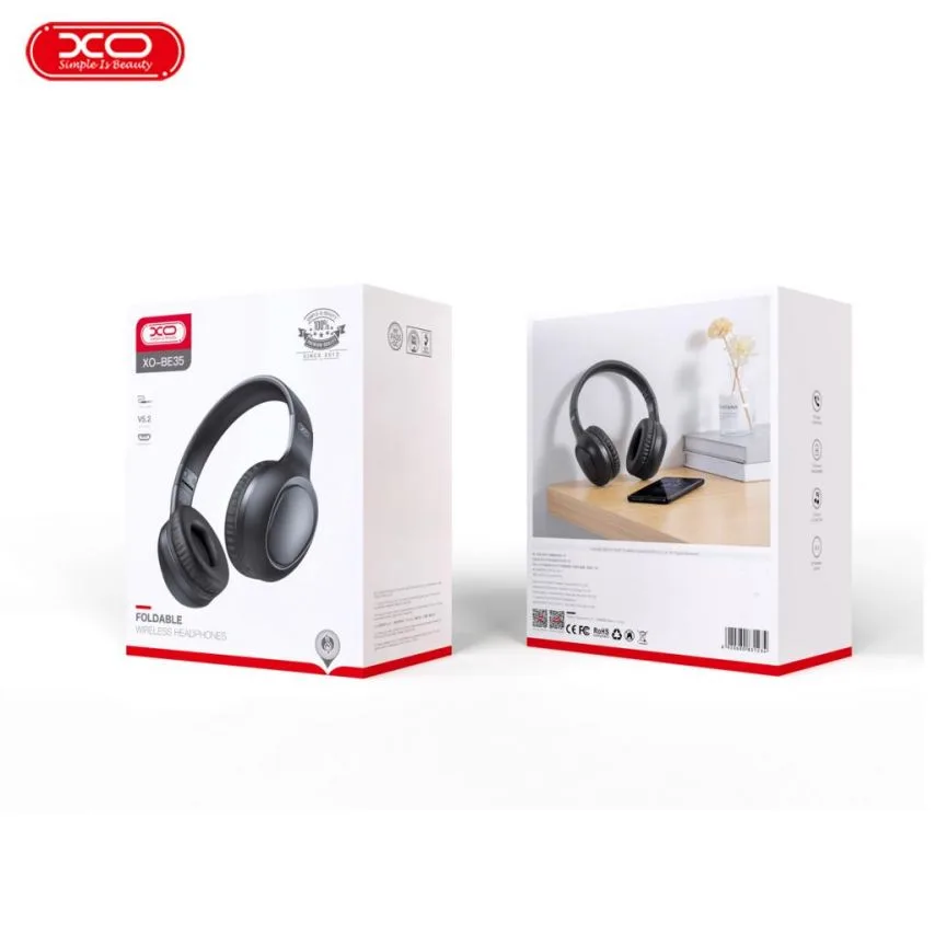 Навушники Bluetooth XO шкірозамінник 200х182х80 мм чорні