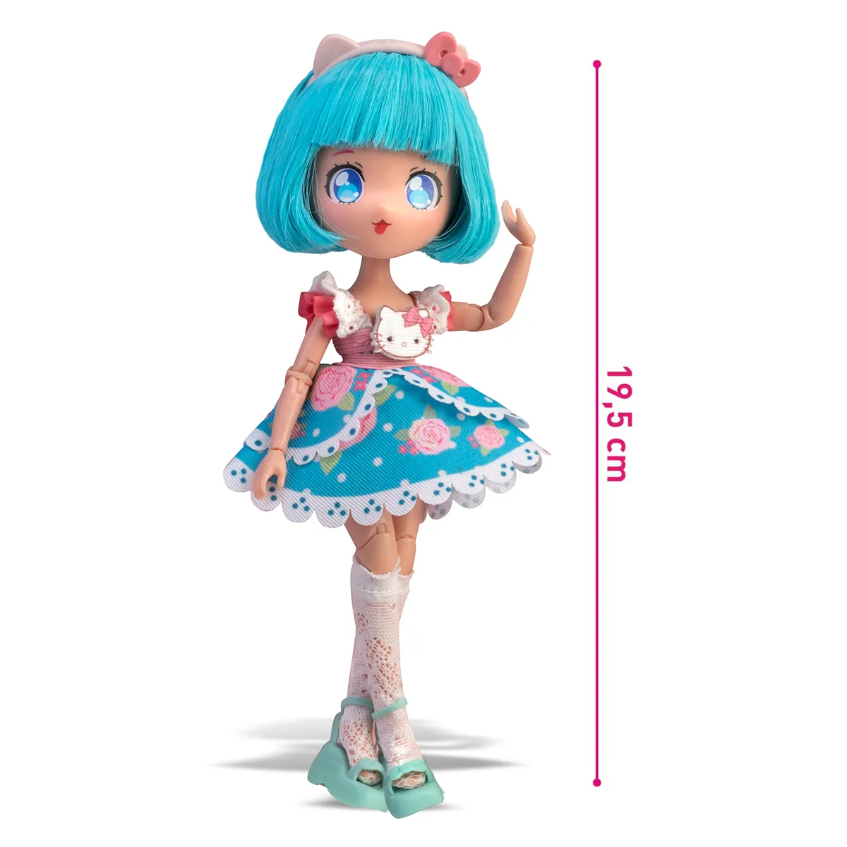 Лялька 4SF Manga Dolls комбіновані матеріали 19,5 см Рожева