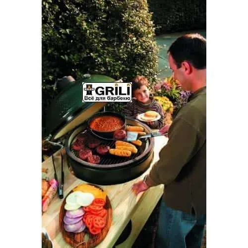 Керамічний вугільний гриль Big Green Egg 61 см зелений