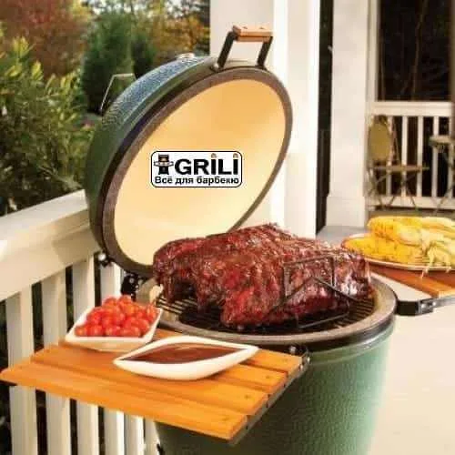 Керамічний вугільний гриль Big Green Egg 61 см зелений