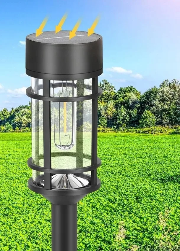 Лампа садова SuperLED пластикова 55 см чорна набір 4 шт