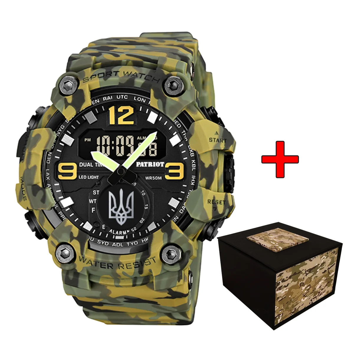 Часы Patriot Полимер 50 м Камуфляж Зелёные