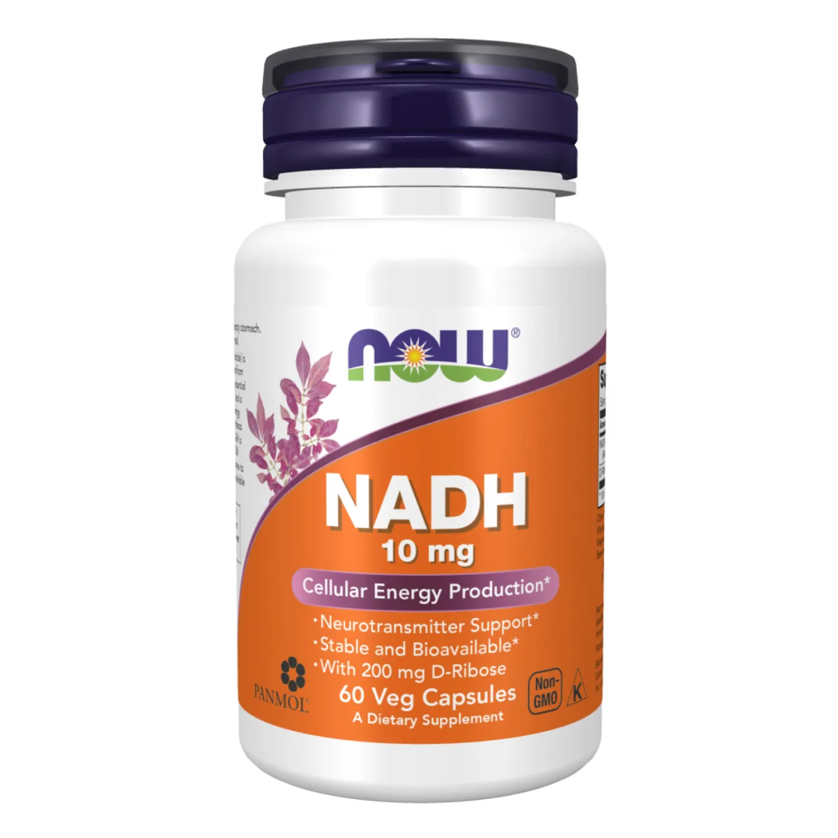 NADH 10mg с 200mg D-рибозы 60 капсул Now Foods