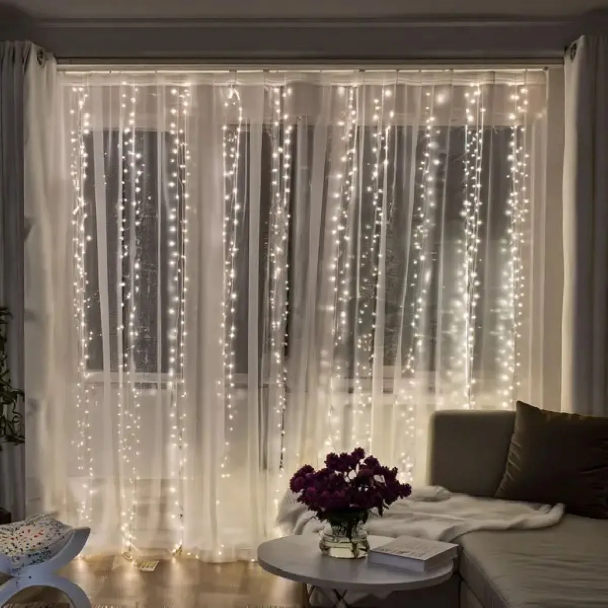 Гірлянда світлодіодна 3х3 м Біле світло мідний дріт 600 LED