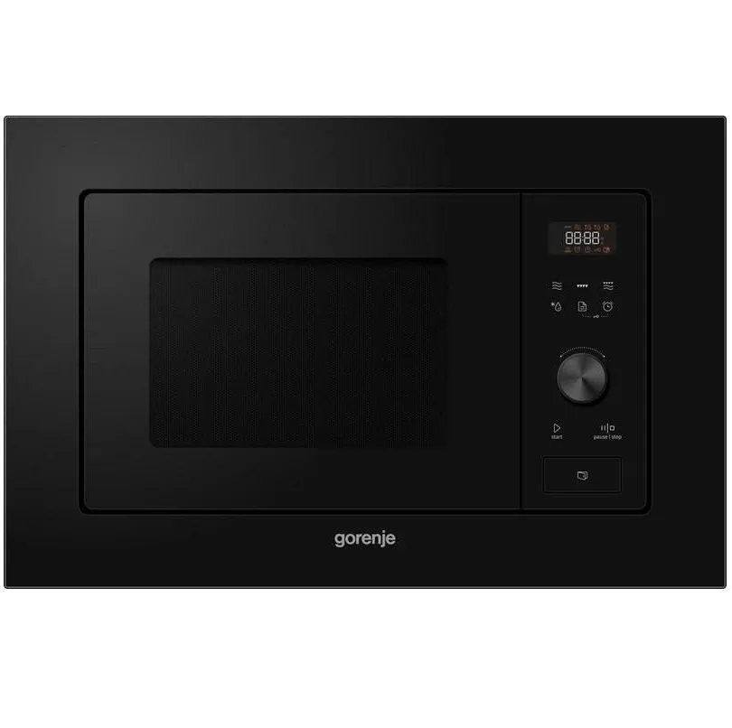 Вбудована мікрохвильова піч Gorenje, 20л, електронне управління, 800Вт, функція гриля, дисплей, чорний.