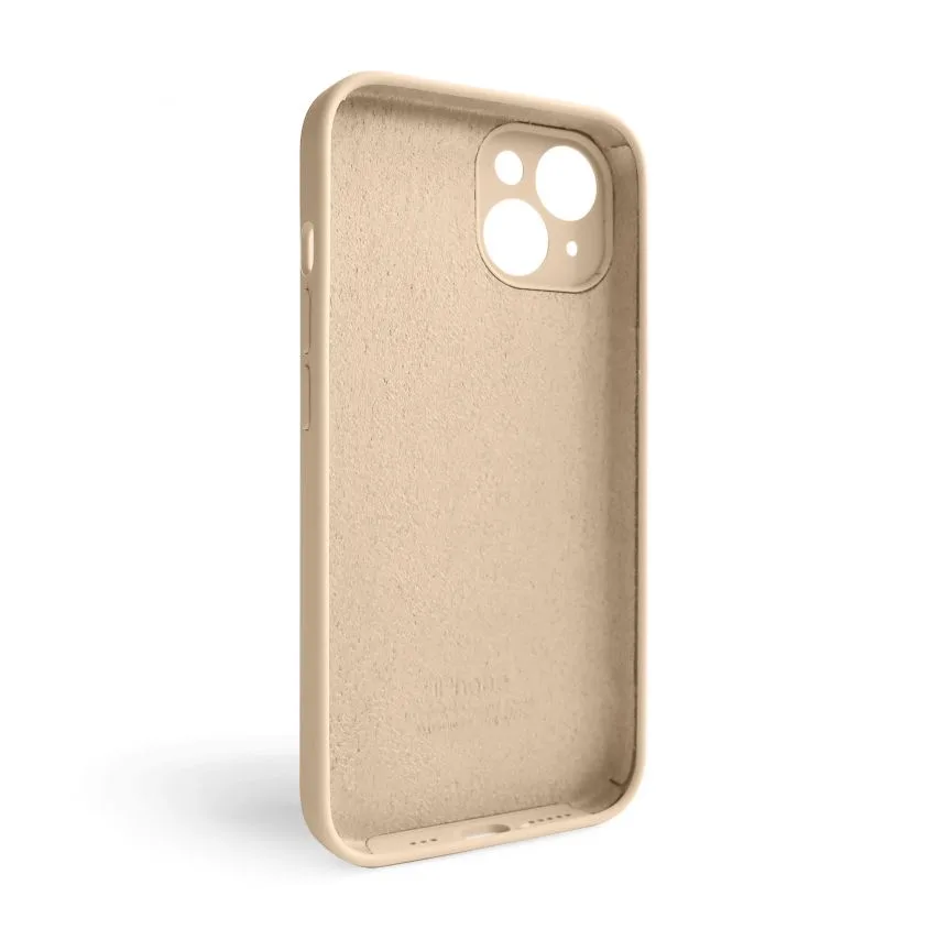 Чохол силіконовий для Apple iPhone 14  закрита камера золотий