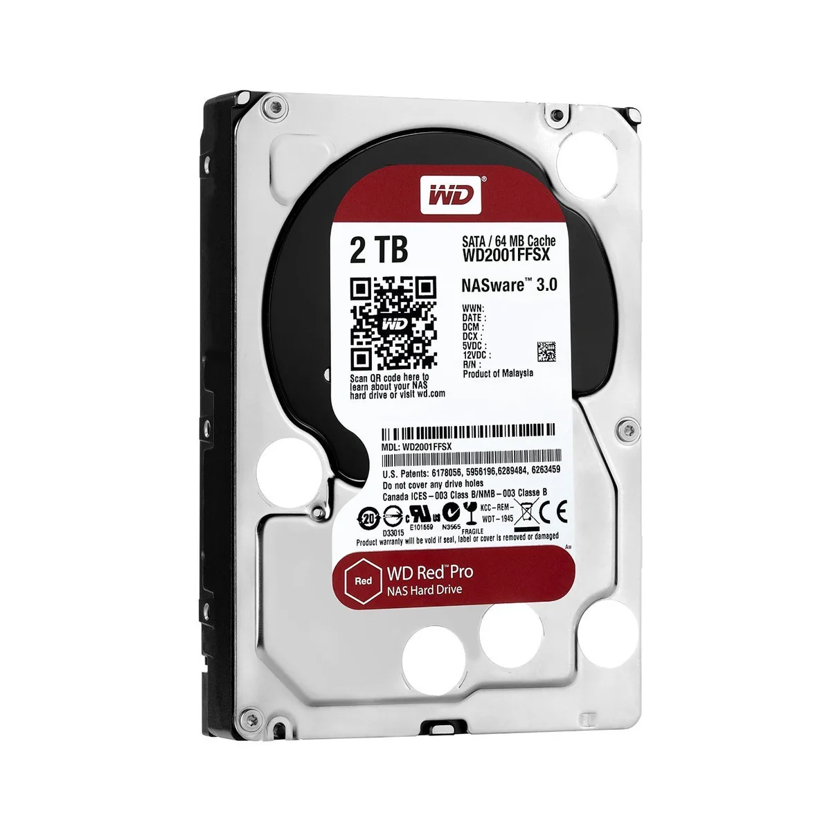 Жесткий диск WD 2TB 3.5" 7200 64MB SATA Red Pro NAS