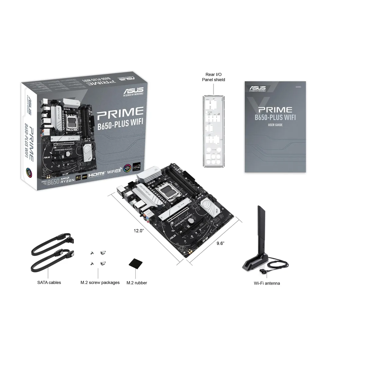 Материнcька плата ASUS PRIME B650-PLUS WIFI sAM5 B650 4xDDR5 M.2 HDMI DP Wi-Fi BT ATX