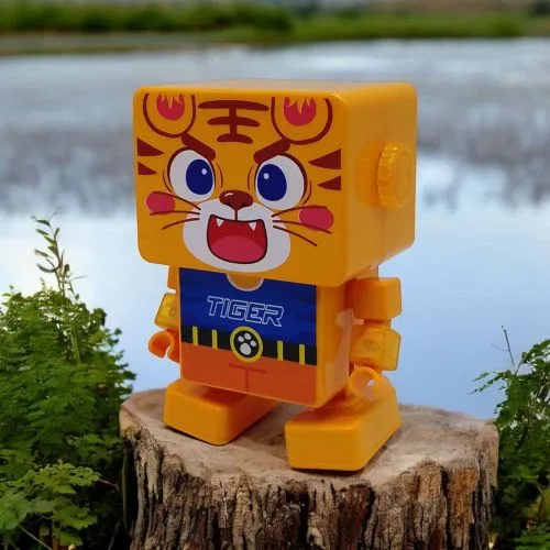 Интерактивная игрушка AMUXI Тигр танцующий со светом и музыкой 15 см