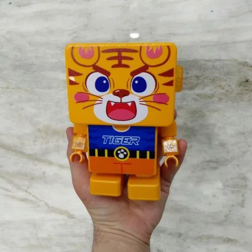 Интерактивная игрушка AMUXI Тигр танцующий со светом и музыкой 15 см