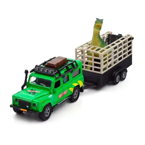 Игровой набор Land Rover с прицепом и динозавром TechnoDrive.
