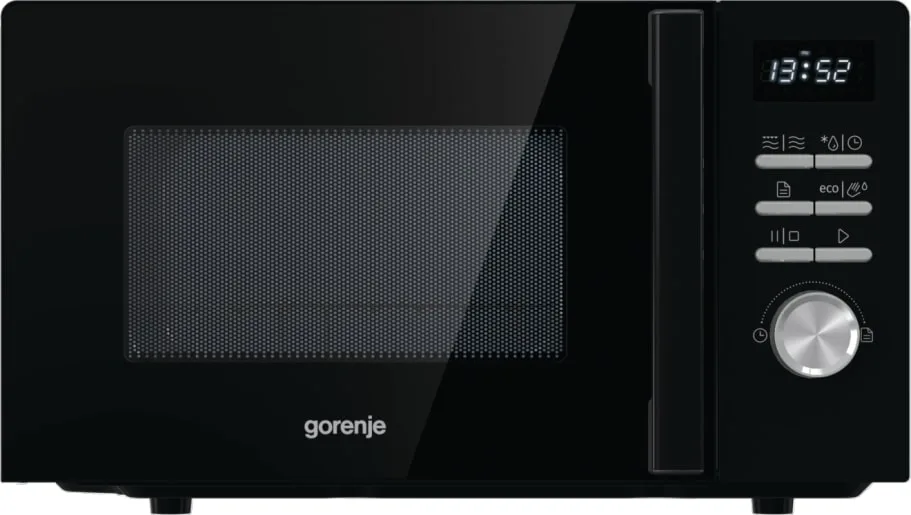 Мікрохвильова піч Gorenje, 20 л, електронне управління, 800 Вт, функція гриля, рідкокристалічний дисплей, 11 автоматичних програм,