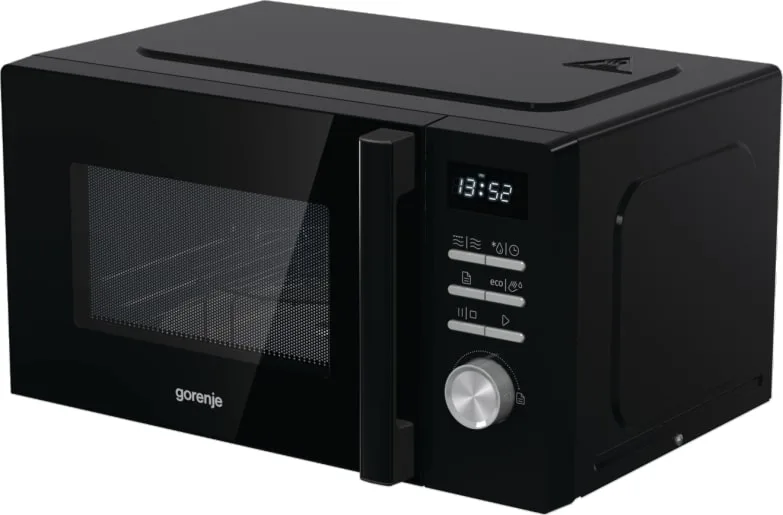 Мікрохвильова піч Gorenje, 20 л, електронне управління, 800 Вт, функція гриля, рідкокристалічний дисплей, 11 автоматичних програм,