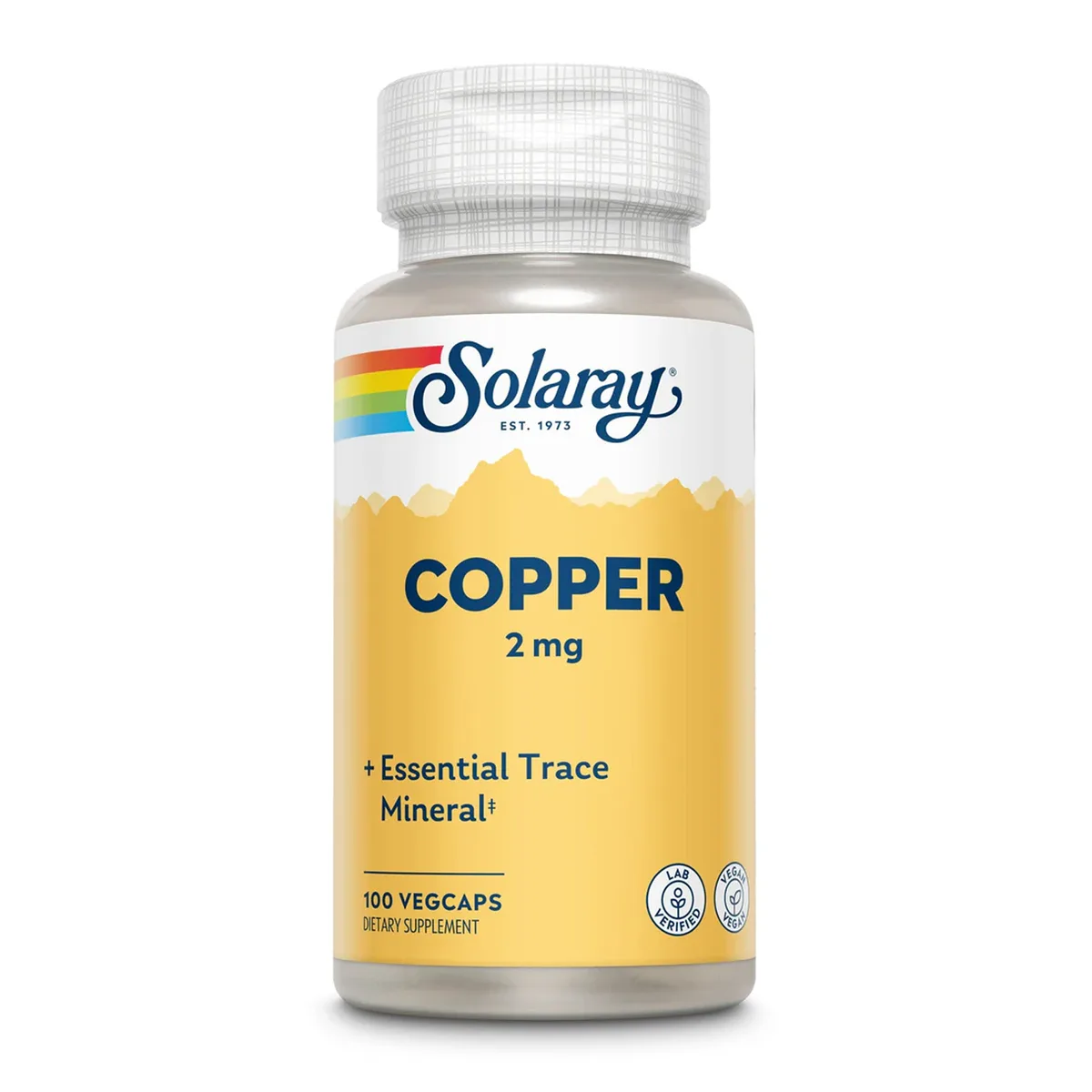 Solaray Copper 2 мг 100 капсул растительная целлюлоза