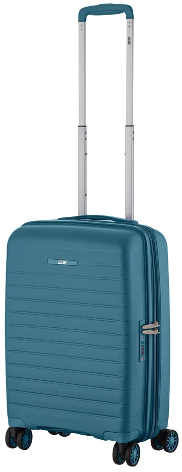 Валіза 2E, Aero, поліпропілен, мала, 35/44 л, TSA, 4 колеса, EXP, синій