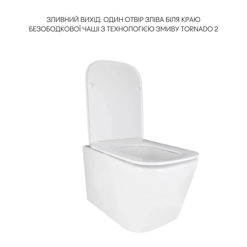 Підвісний унітаз Qtap Crow Ultra Quiet комплект інсталяції кераміка 350х360х520 мм білий