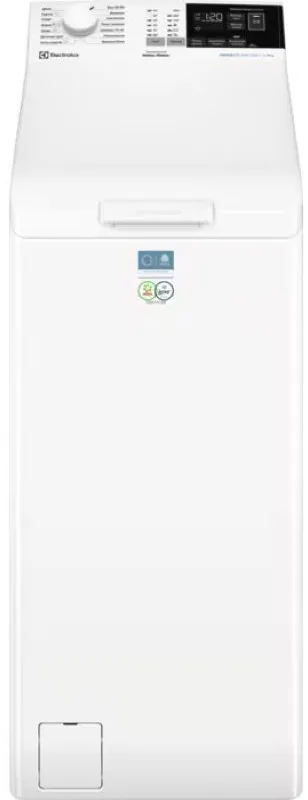 Стиральная машина Electrolux вертикальной загрузки, 6 кг, 1000 об/мин, класс энергопотребления D, ширина 60 см, с дисплеем, белая