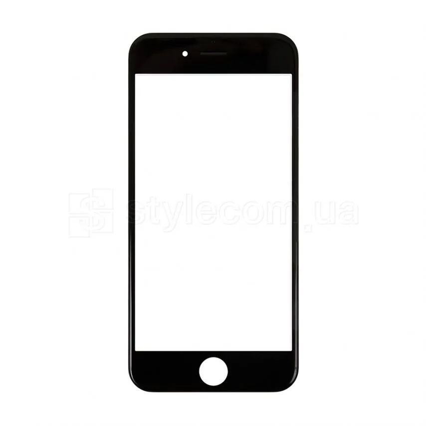 Скло для переклеювання з рамкою OCA-плівка чорне Original Quality для iPhone 6s
