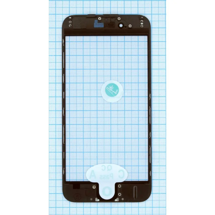 Скло для переклеювання з рамкою OCA-плівка чорне Original Quality для iPhone 6s