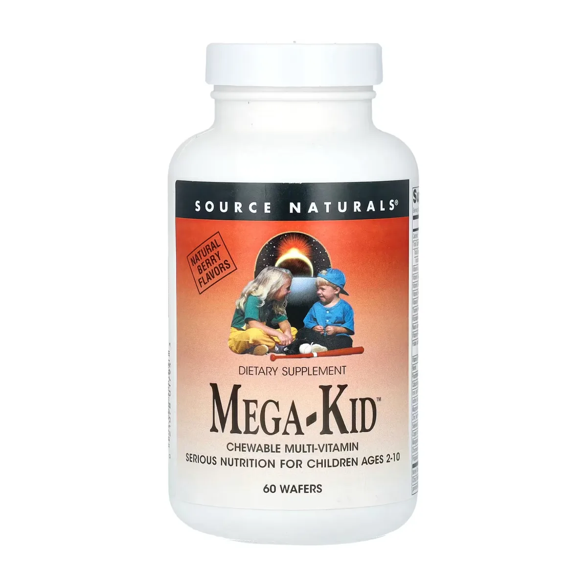 Жувальні вафлі Mega-Kid™ 60 шт Ягідні для дітей 2-10 років