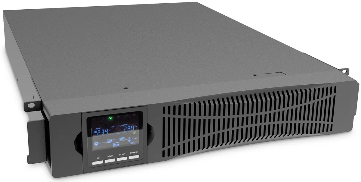 Джерело безперебійного живлення DIGITUS 1500VA/1500W, RTU2, LCD, RJ45, RS232, USB, 8xC13