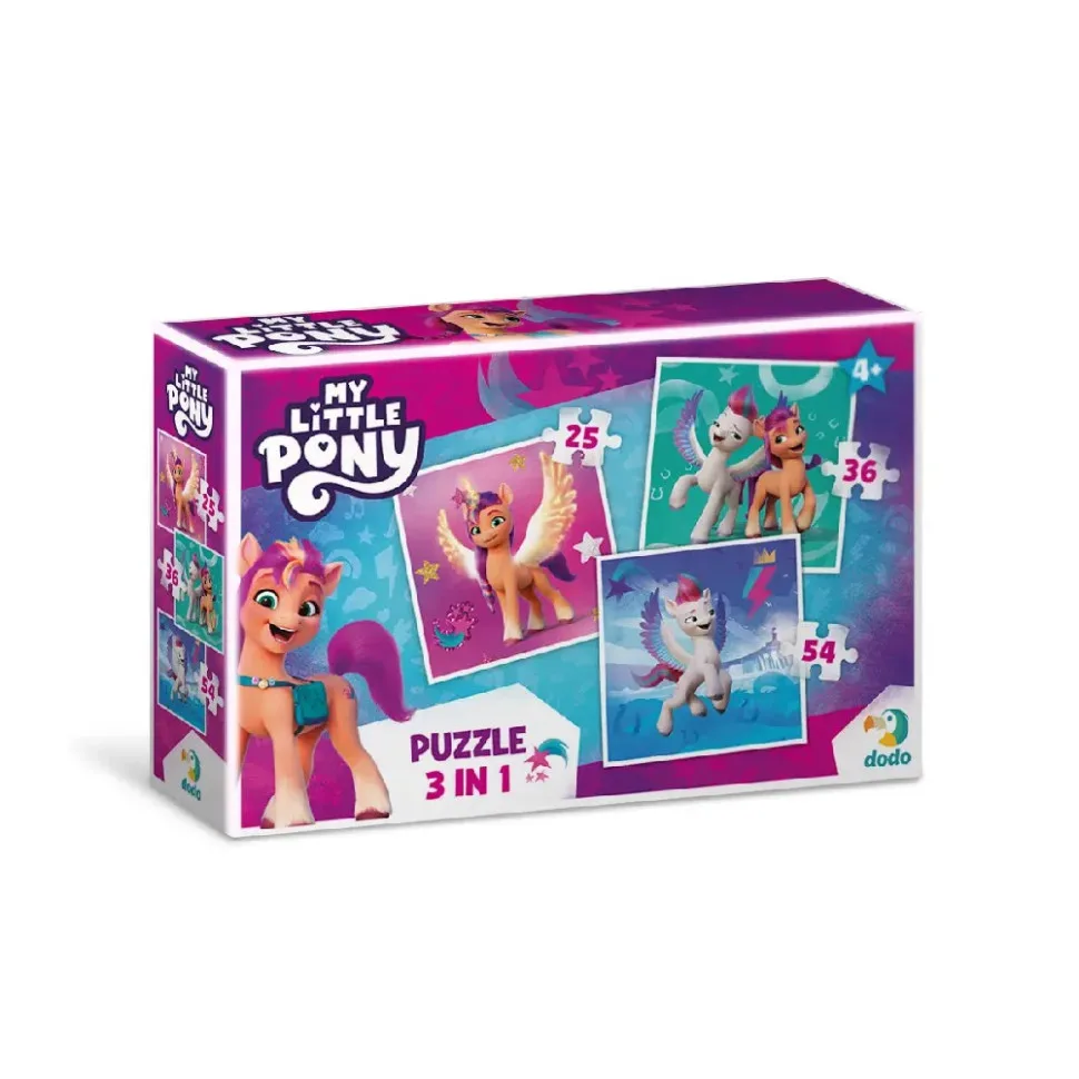 Дитячі пазли 3 в 1 DoDo Toys картон 20х20 см багатокольорові