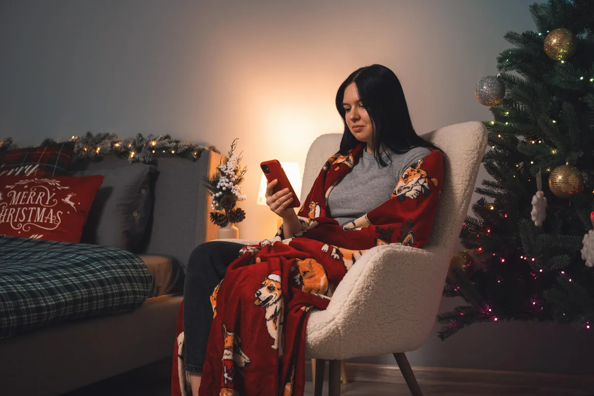 Плед ARDESTO Flannel 160х200см різдвяні коргі для спальні вітальні дитячої затишний плед для пікніка
