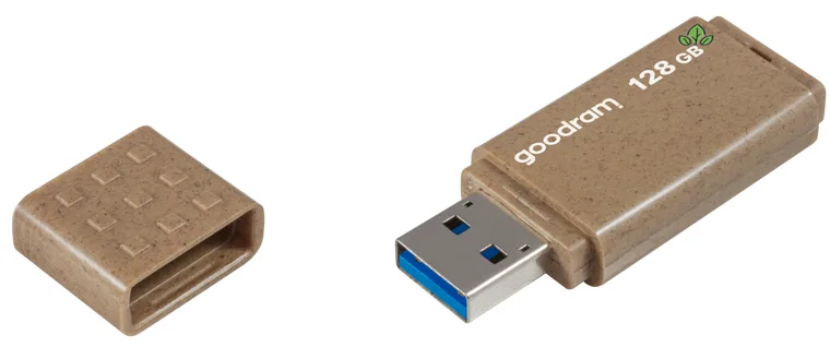 Флешка Goodram 128ГБ USB 3 Коричнева Пластикова