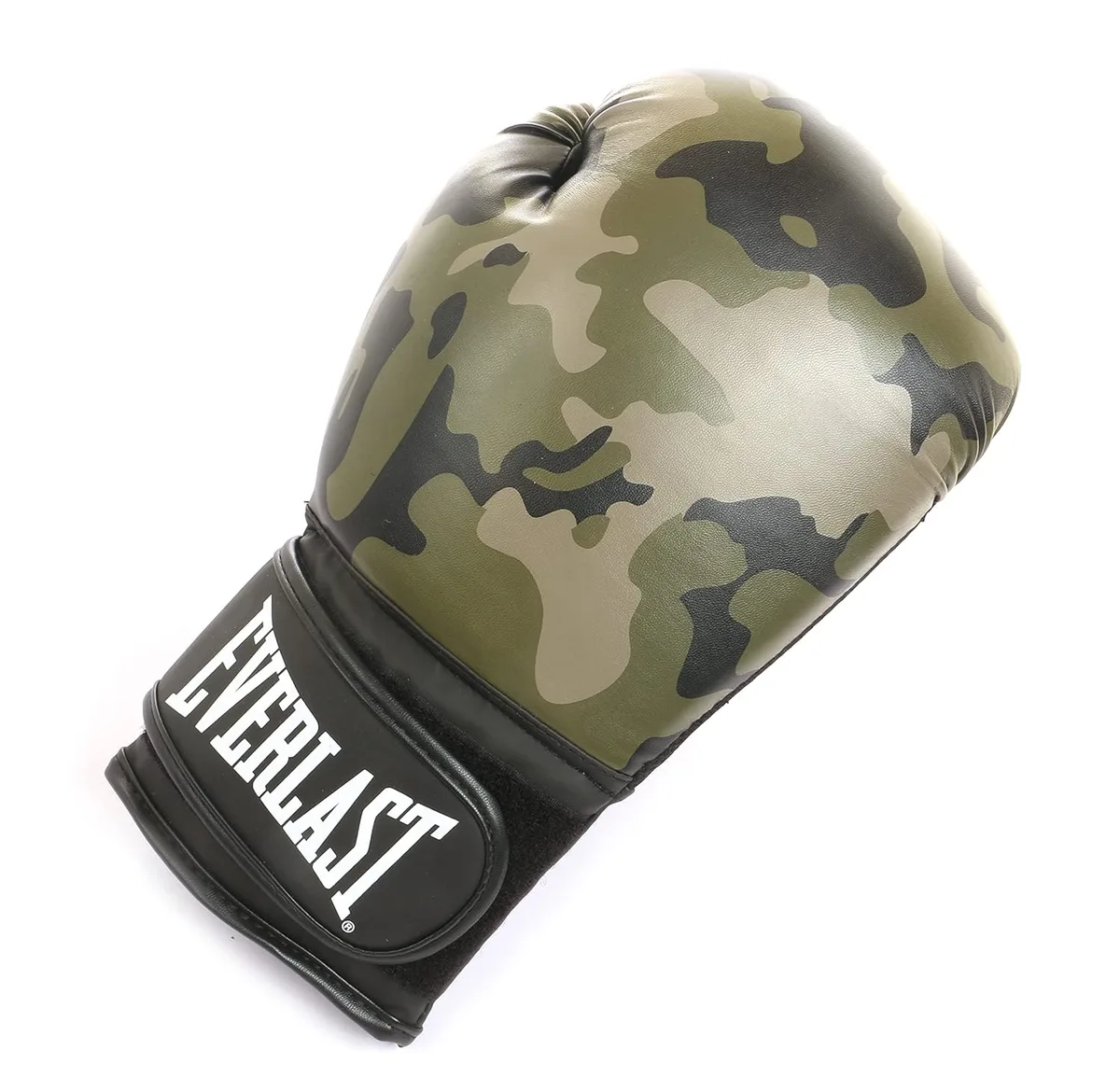 Боксерські рукавиці Everlast синтетична шкіра 10 унцій чорні коричневі унісекс