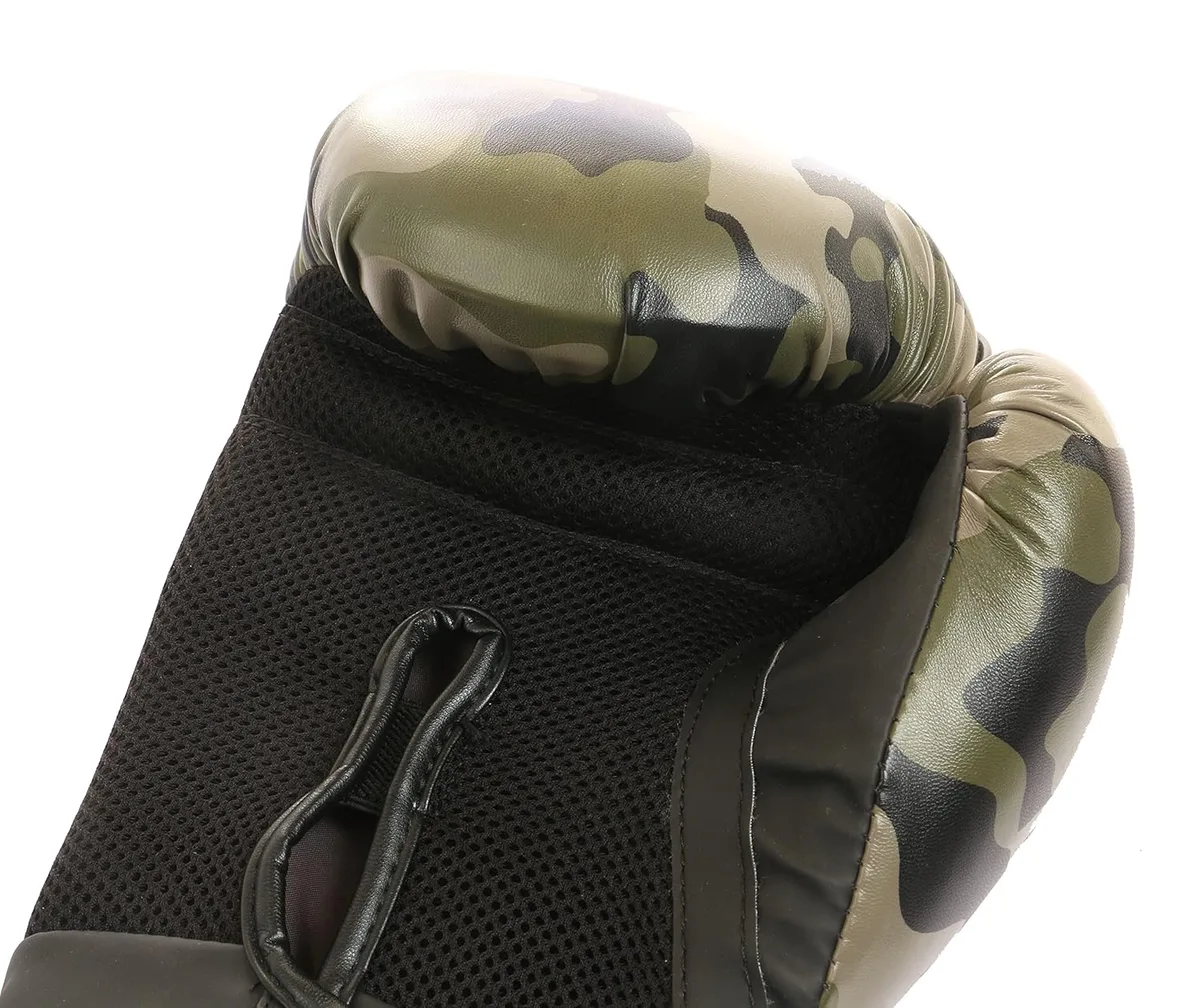 Боксерські рукавиці Everlast синтетична шкіра 10 унцій чорні коричневі унісекс