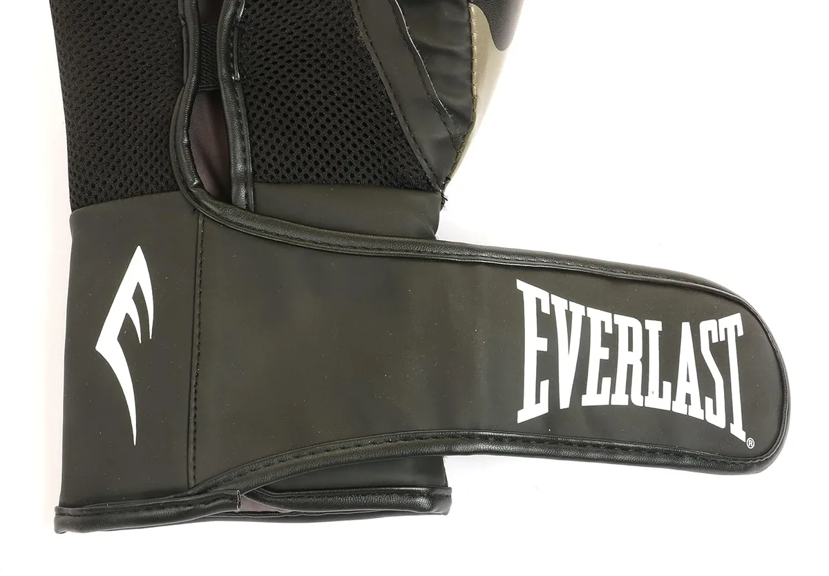 Боксерські рукавиці Everlast синтетична шкіра 10 унцій чорні коричневі унісекс