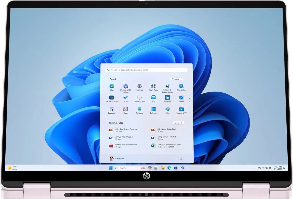 Ноутбук HP 14" IPS Touch рожевий Intel Core 5 16GB SSD 512GB
