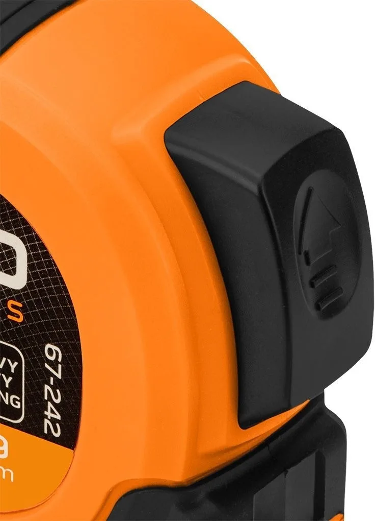 Рулетка Neo Tools Super Black, 5м x 19мм, з фіксатором та магнітним кріпленням.
