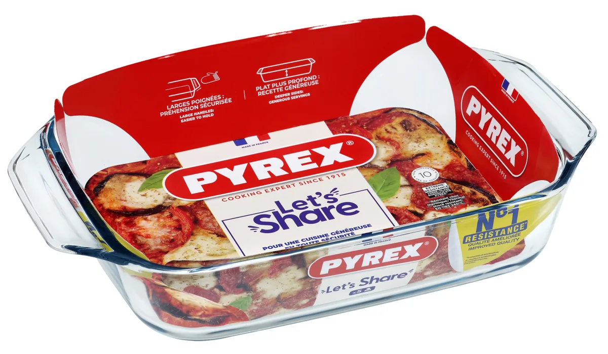 Форма для запікання Pyrex боросилікатне скло 35х23х7 см 3 л
