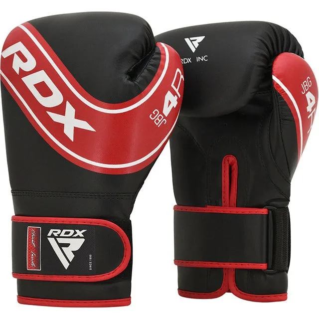 Боксерські рукавиці RDX PU 6 oz Червоні/Чорні для дітей з капою