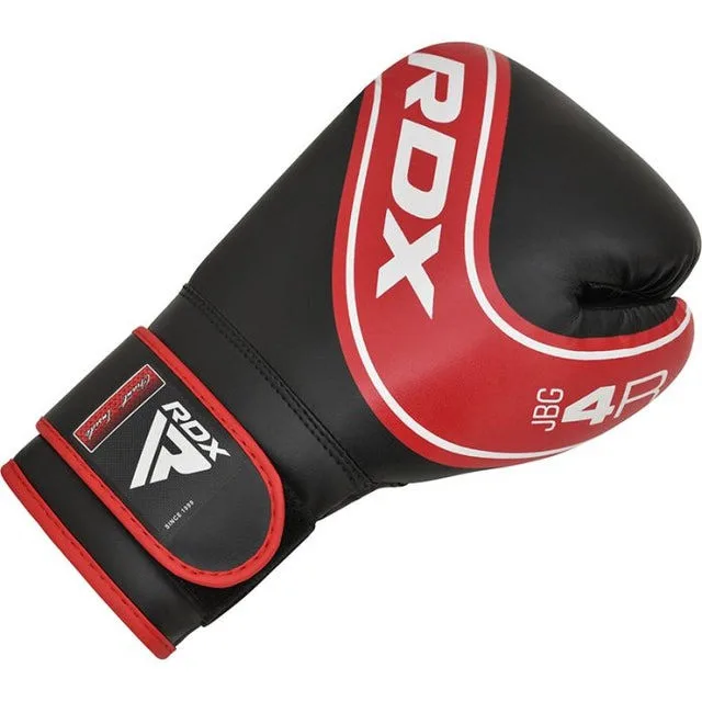 Боксерські рукавиці RDX PU 6 oz Червоні/Чорні для дітей з капою