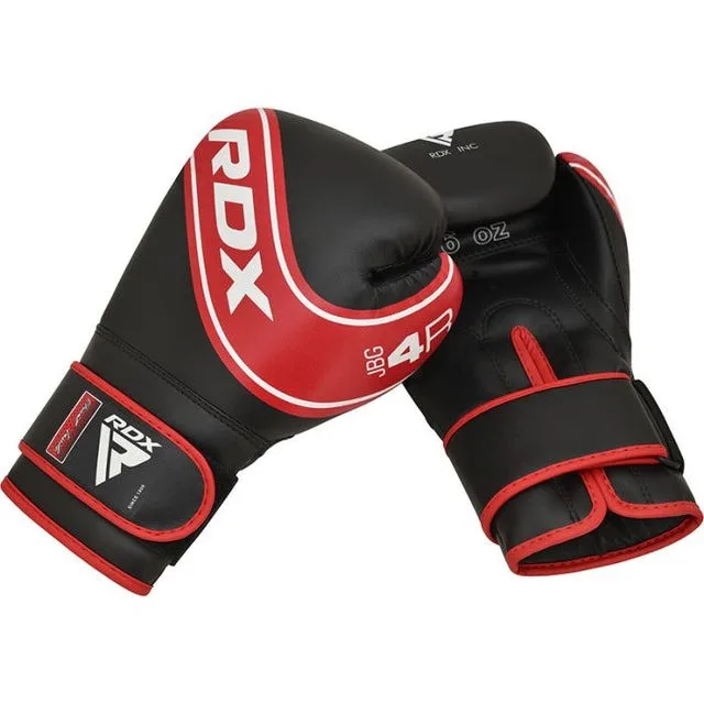 Боксерські рукавиці RDX PU 6 oz Червоні/Чорні для дітей з капою