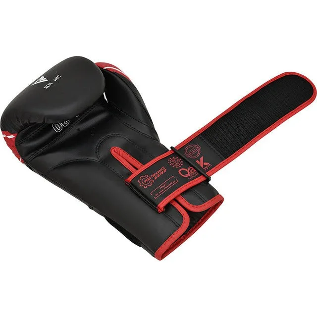 Боксерські рукавиці RDX PU 6 oz Червоні/Чорні для дітей з капою