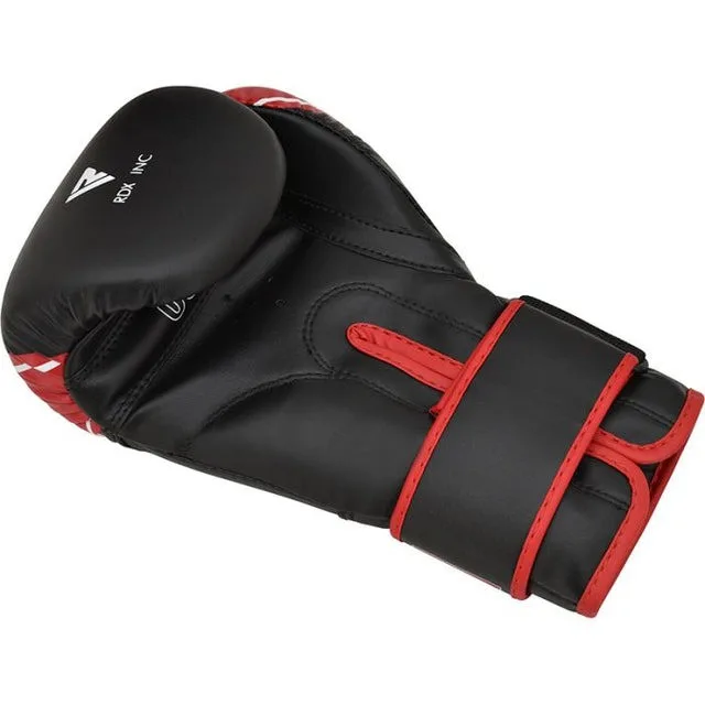 Боксерські рукавиці RDX PU 6 oz Червоні/Чорні для дітей з капою